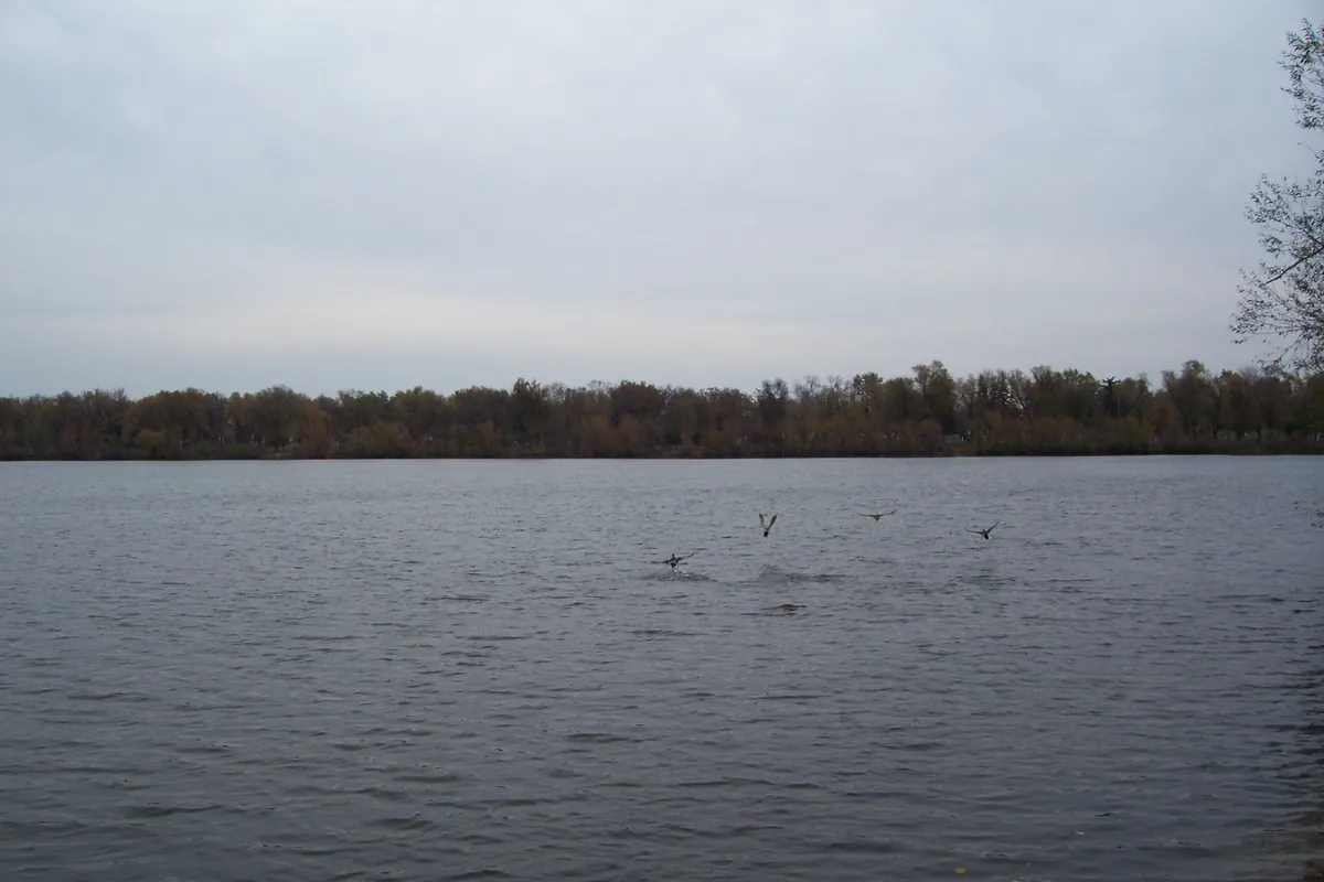 Lake Butte des Morts seen from its shore in Oshkosh, WI